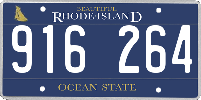 RI license plate 916264
