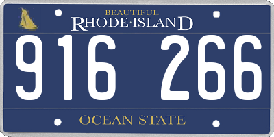 RI license plate 916266