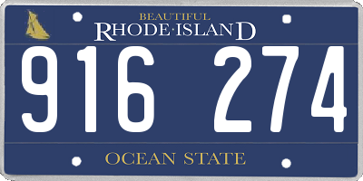 RI license plate 916274