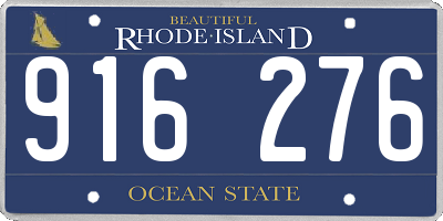RI license plate 916276