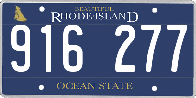 RI license plate 916277