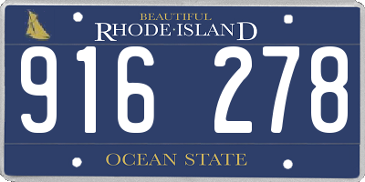 RI license plate 916278