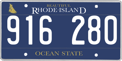 RI license plate 916280