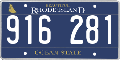 RI license plate 916281