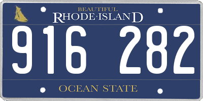 RI license plate 916282