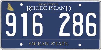 RI license plate 916286