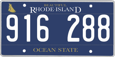 RI license plate 916288