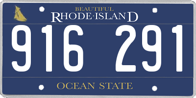 RI license plate 916291