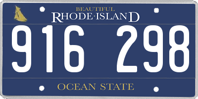 RI license plate 916298