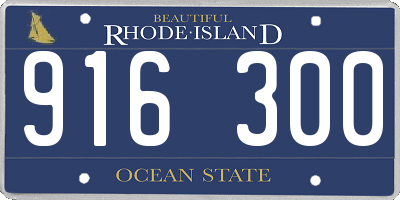 RI license plate 916300