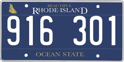 RI license plate 916301