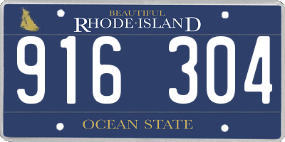 RI license plate 916304