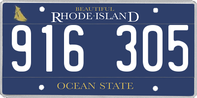 RI license plate 916305