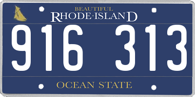 RI license plate 916313