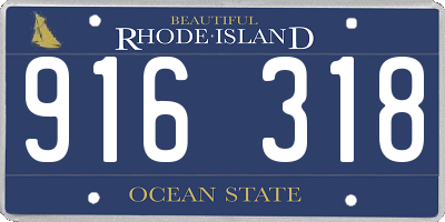 RI license plate 916318