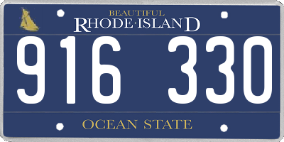 RI license plate 916330