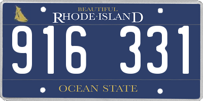 RI license plate 916331