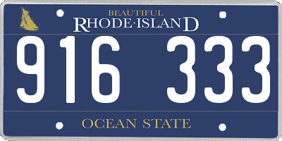 RI license plate 916333