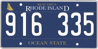RI license plate 916335