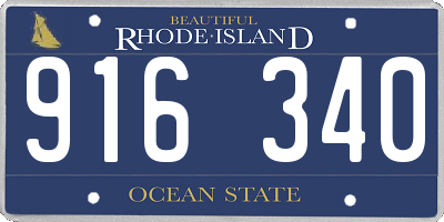 RI license plate 916340
