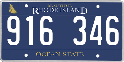 RI license plate 916346