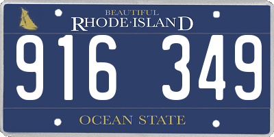RI license plate 916349
