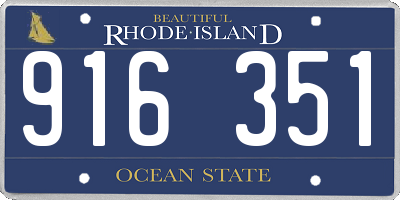 RI license plate 916351