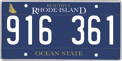 RI license plate 916361
