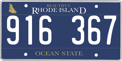 RI license plate 916367