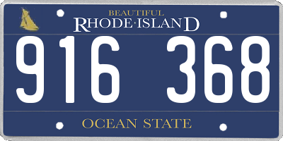 RI license plate 916368