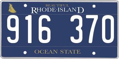 RI license plate 916370