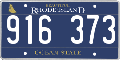 RI license plate 916373
