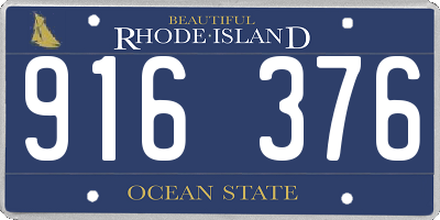 RI license plate 916376