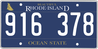 RI license plate 916378