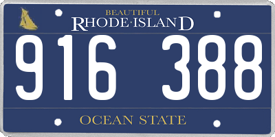 RI license plate 916388