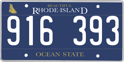 RI license plate 916393