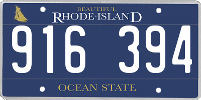 RI license plate 916394