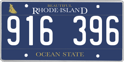 RI license plate 916396