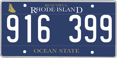 RI license plate 916399