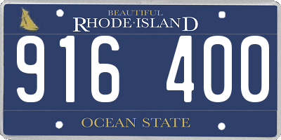 RI license plate 916400