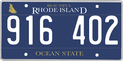 RI license plate 916402