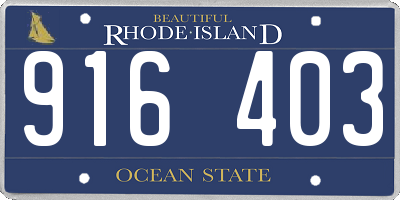 RI license plate 916403