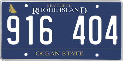 RI license plate 916404