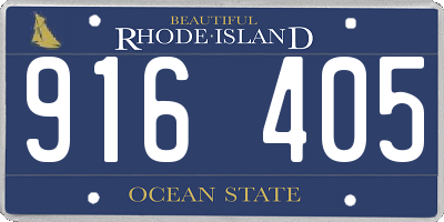 RI license plate 916405