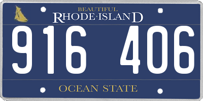 RI license plate 916406