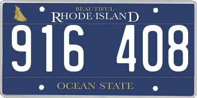 RI license plate 916408