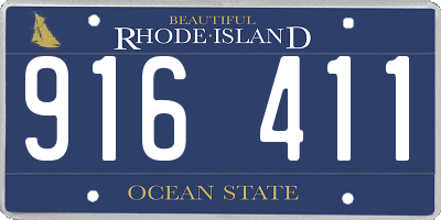 RI license plate 916411