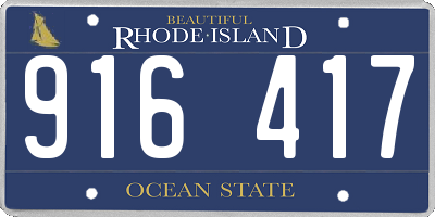 RI license plate 916417