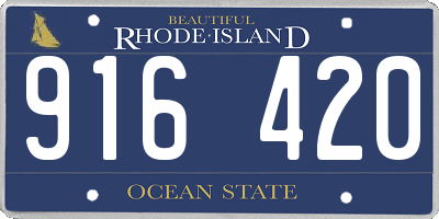 RI license plate 916420