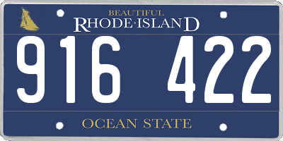 RI license plate 916422